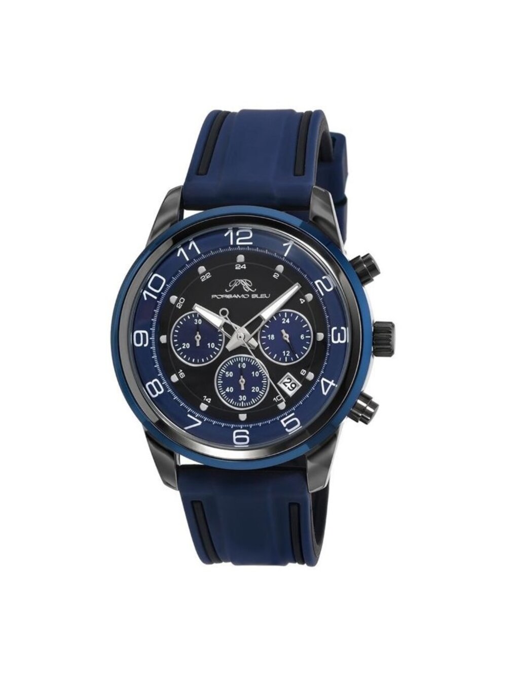 NWT Porsamo Bleu Arthur Chronograph Quartz Blue Dial Men's Watch